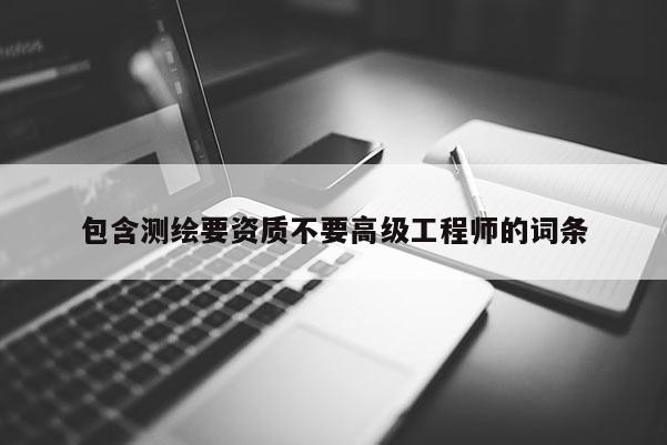 包含測繪要資質不要高級工程師的詞條