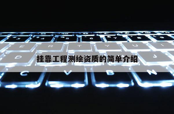 掛靠工程測繪資質(zhì)的簡單介紹