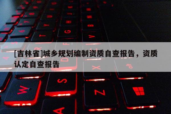 [吉林省]城鄉規劃編制資質自查報告，資質認定自查報告
