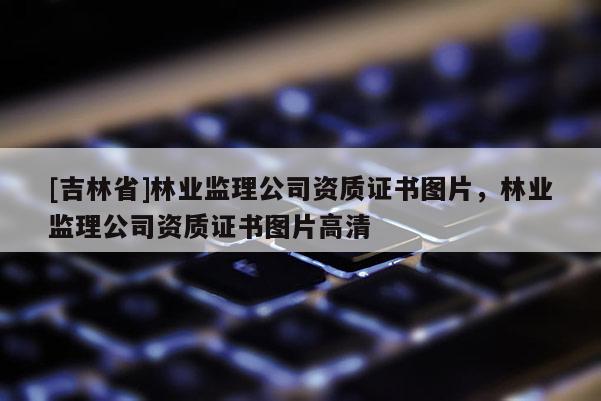 [吉林省]林業監理公司資質證書圖片，林業監理公司資質證書圖片高清