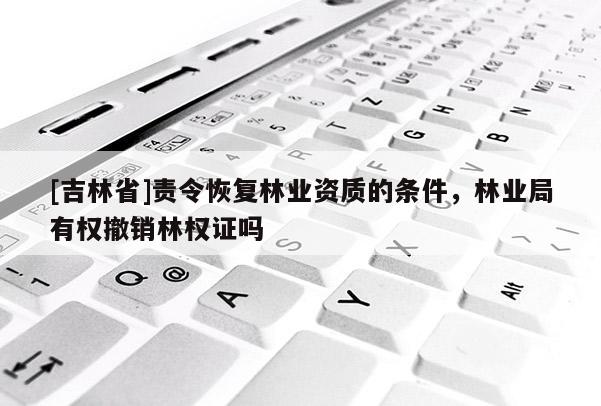 [吉林省]責令恢復林業資質的條件，林業局有權撤銷林權證嗎