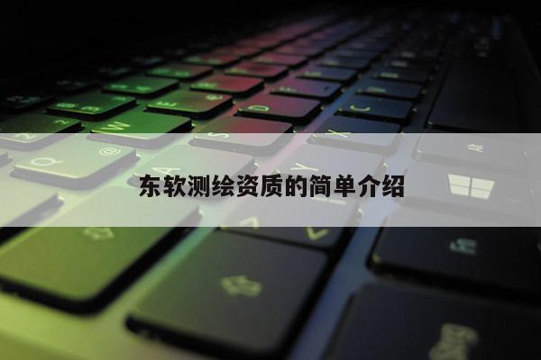 東軟測繪資質(zhì)的簡單介紹